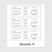 ジェル爪、 ネイルポーランドラベルのミニマリスト白黒 シール (シート)