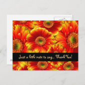 ジェル白熱［赤熱］光を放つベラデイジーサンキュー ポストカード (正面/裏面)