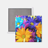 ジェル鮮やかベラデイジーブーケ マグネット (正面/裏面)