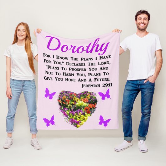 ジェレかわいらしミヤ29パーソナライズされた:11フローラ フリースブランケット (インサイチュ)