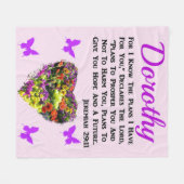 ジェレかわいらしミヤ29パーソナライズされた:11フローラ フリースブランケット (正面(横))