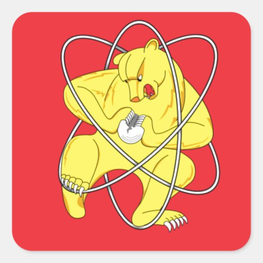 ジェレズノゴルスク国旗 スクエアシール (正面)