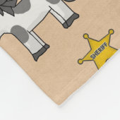 ジェレミアのパーソナライズなカウボーイ毛布 フリースブランケット (角)