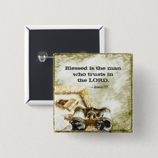 ジェレミアの17:7は主を信頼する人を賛美しました 缶バッジ (正面&裏面)