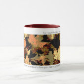 ジェレミアの29:11のオリジナルの葉のモザイク写真の芸術 マグカップ (中央)