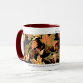 ジェレミアの29:11のオリジナルの葉のモザイク写真の芸術 マグカップ (正面左)