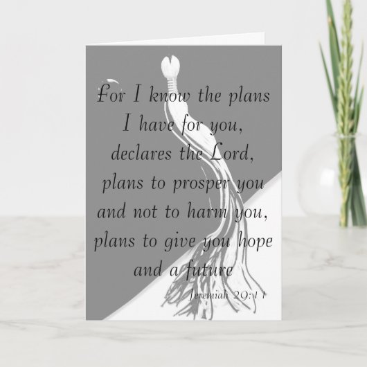 ジェレミアの29:11の卒業カード カード (正面)