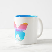 ジェレミアの29:11の希望の蝶ツートーンマグ ツートーンマグカップ (正面右)