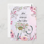 ジェレミアの29:11の感動的な自転車 ポストカード (正面/裏面)