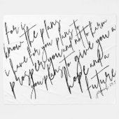 ジェレミアの29:11毛布 フリースブランケット (正面(横))