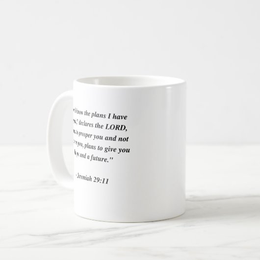 ジェレミアの29:11 コーヒーマグカップ (正面左)