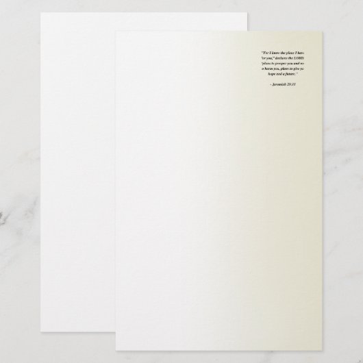 ジェレミアの29:11 便箋 (正面/裏面)