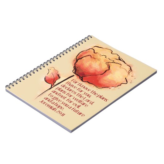 ジェレミアの29:11 "私は私があなたのために持っている計画を知っています。" ノートブック (左側)