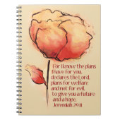 ジェレミアの29:11 "私は私があなたのために持っている計画を知っています。" ノートブック (正面)