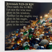 ジェレミア書 9:23-24 KJV トラクト - 主の喜び 三つ折りカード (内部最初)