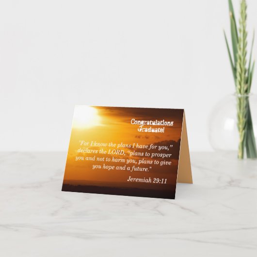 ジェレミア29:11勇気付けられる カード (正面)