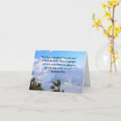 ジェレミア29:11感動的句 カード (黄色い花)