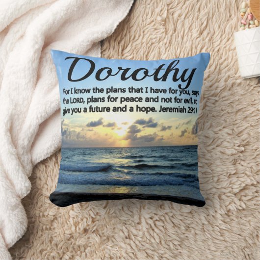 ジェレミア29:11祈りの言葉私は計画を知ってカスタムいる クッション (ブランケット)