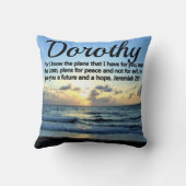 ジェレミア29:11祈りの言葉私は計画を知ってカスタムいる クッション (裏面)