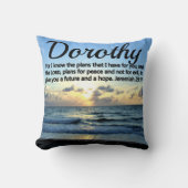 ジェレミア29:11祈りの言葉私は計画を知ってカスタムいる クッション (正面)