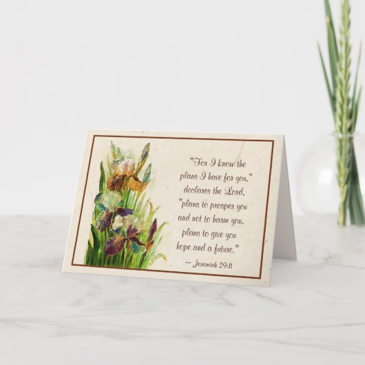 ジェレミア29:11私はあなたのための計画を知っています カード (正面)
