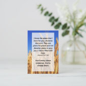 ジェレミア29:11私はあなたのための計画を知っている エンクロージャーカード (スタンド正面)