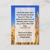 ジェレミア29:11私はあなたのための計画を知っている エンクロージャーカード (正面)
