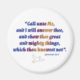 ジェレミア33:3聖なる書物、 経典引用文とハト マグネット