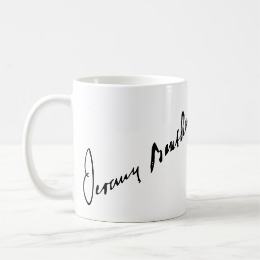 ジェレミーベンサム署名コーヒーマグ コーヒーマグカップ (左)