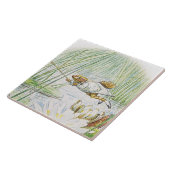 ジェレミー・フィッシャーがビアトリクス素晴らし・ポッターに飛び乗る タイル (側面)