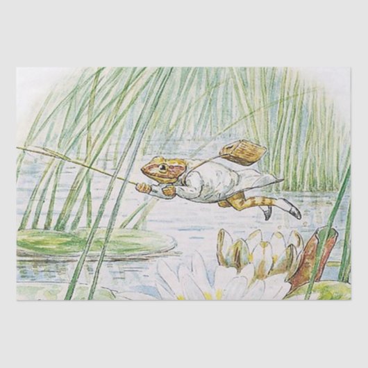 ジェレミー・フィッシャーがビアトリクス素晴らし・ポッターに飛び乗る 薄葉紙 (正面)