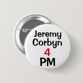 "ジェレミーCorbyn 4 PM" (総理大臣)ボタンのバッジ 缶バッジ (正面&裏面)