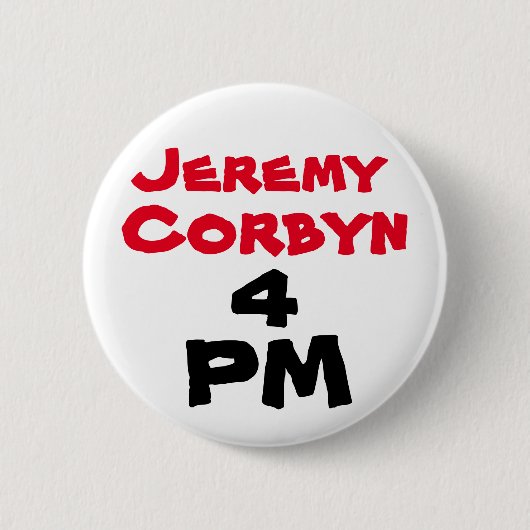 "ジェレミーCorbyn 4 PM" (総理大臣)ボタンのバッジ 缶バッジ (正面)