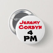 "ジェレミーCorbyn 4 PM" (総理大臣)ボタンのバッジ 缶バッジ (正面&裏面)