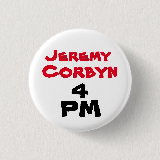 "ジェレミーCorbyn 4 PM" (総理大臣)ボタンのバッジ 缶バッジ (正面)