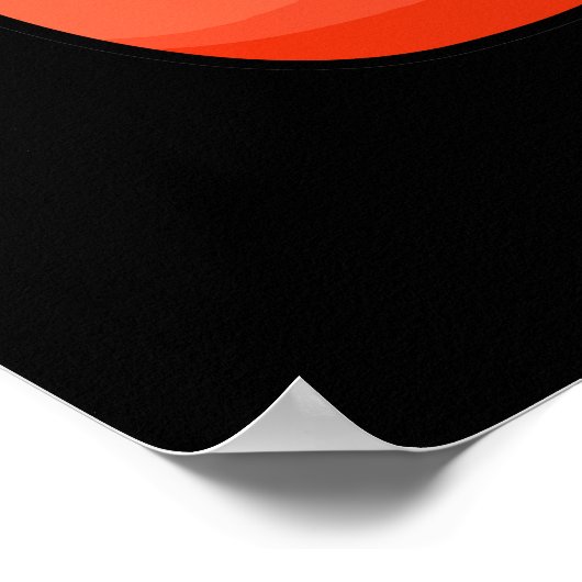 ジェロアストーおもしろいルオレンジジェロプンダークブルーグ ポスター (角)