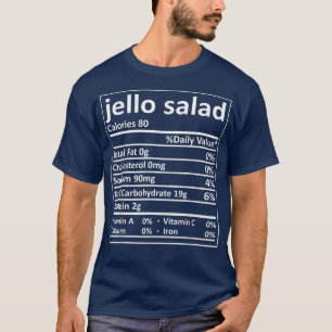 ジェロサラダ栄養感謝祭の食品ファクトクリスマス Tシャツ