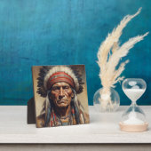 ジェロニモインディアンチーフウォリアーポートレート フォトプラーク (インサイチュ)