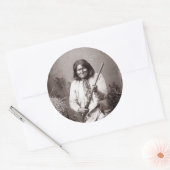 ジェロニモヴィンテージインディアンウォリアクラシックーラウンドスティック ラウンドシール (封筒)