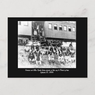 ジェロニモ、ジェロニモとアパッチインディアンpri... ポストカード