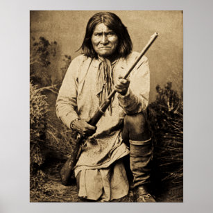 ジェロニモ・ライフル1886年ヴィンテージインディアン ポスター
