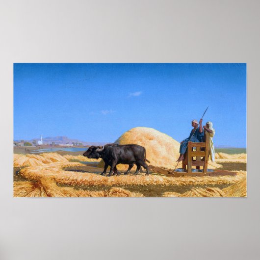 ジェローム – エジプトの穀物の脱穀 ポスター (正面)
