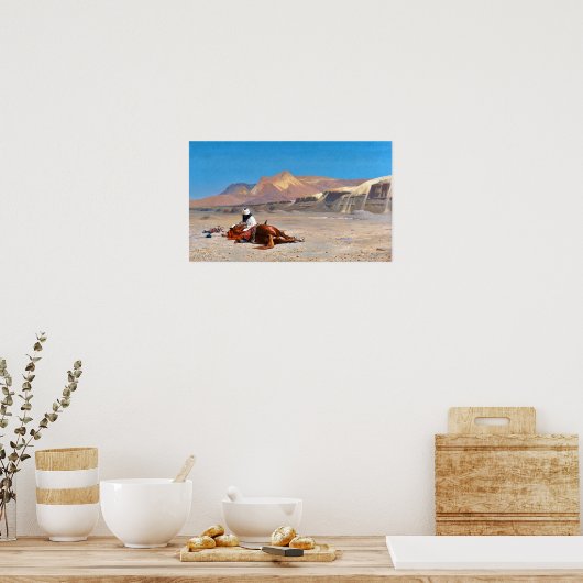 ジェローム – ライダーと砂漠での彼のステップ ポスター (キッチン)