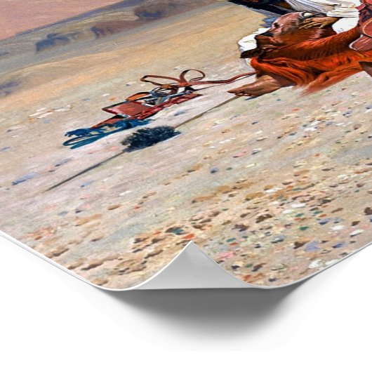 ジェローム – ライダーと砂漠での彼のステップ ポスター (角)