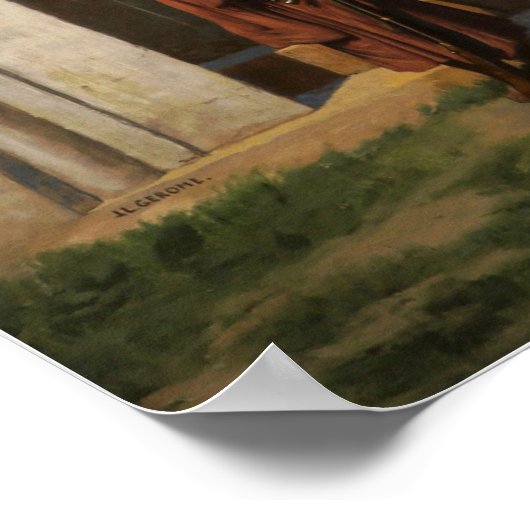 ジェローム – 墓の扉の警備員1870 ポスター (角)