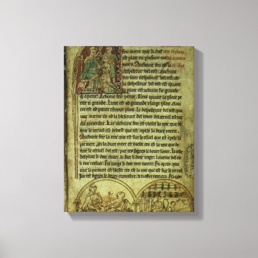 ジェローム：患者を訪れる医師 キャンバスプリント (正面)