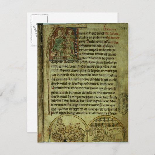 ジェローム：患者を訪れる医師 ポストカード (正面/裏面)