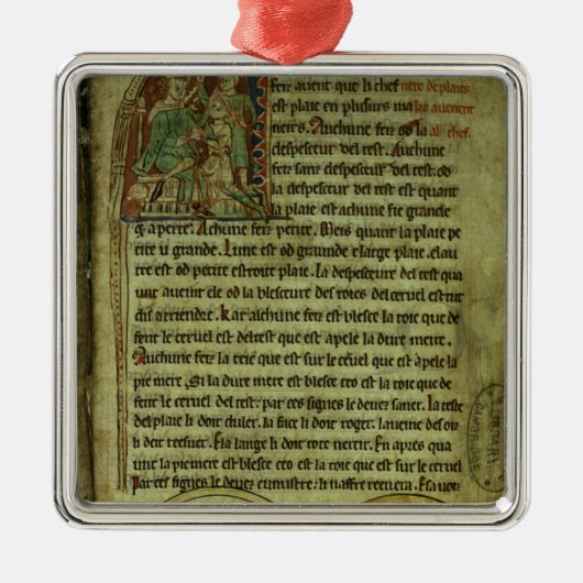 ジェローム: 患者を訪問している医者 メタルオーナメント (正面)