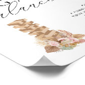 ジェンエレガントガモダンゲストブック結婚のサイン ポスター (角)