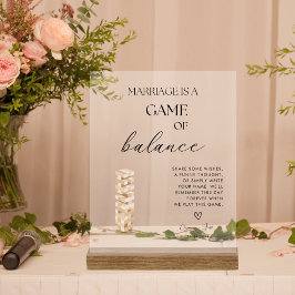 ジェンエレガントガモダンゲストブック結婚ズ アクリルサイン